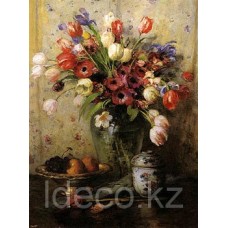 Fernand Toussaint - Spring Flowers and Ginger Jar 56х70см