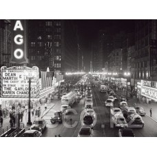 H.  HARMSTRONG ROBERTS  Night Scene of Chicago State Street, 1953 60х80