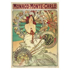 Артпостер Alphonse Marie Mucha — Monaco- Monte — Carlo, 08483, 60x80 cm