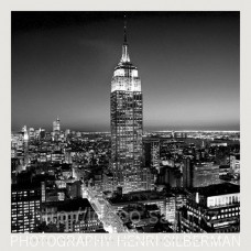 Фотопостер, фотокартина, 09815, 70x70 cm, Henri Silbermann — Empire State Building at Night