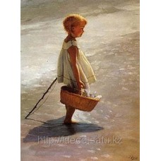 Репродукция картины I Davidi — Young Girl on a Beach, 56x71 cm, EG 273