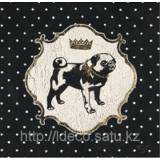 Постер Steffania Ferri- Polka Dot Pug, A8616, 30x30 cm