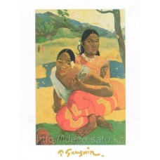Репродукция картины Paul Gauguin › Deux Thaitiennes accroupiées, 50х70 см, 37